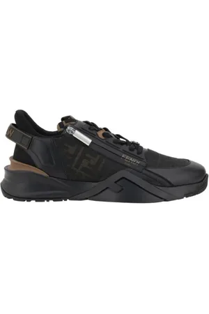 Fendi Sneakers, male, , Size: 10 US Structured Sole Running Sneakers with Geometric Eyelets