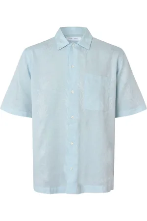Samsøe Samsøe Short Sleeve Shirts, male, , Size: XL Short Sleeve Patterned Shirt