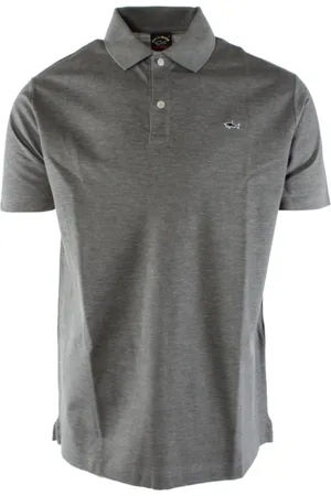 Paul & Shark Polo Shirts, male, , Size: 2XL Grey Cotton Polo Shirt
