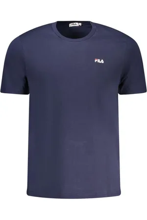 Fila T-Shirts, male, , Size: M Cotton Crew Neck Logo Print T-Shirt