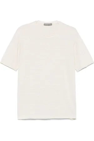 Daniele Fiesoli T-Shirts, male, , Size: M Ecru Crew Neck T-shirts and Polos