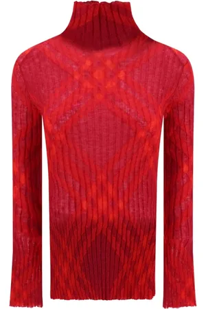Burberry Turtlenecks, female, , Size: S Mohair Wool Sweater High Neck Ribbed