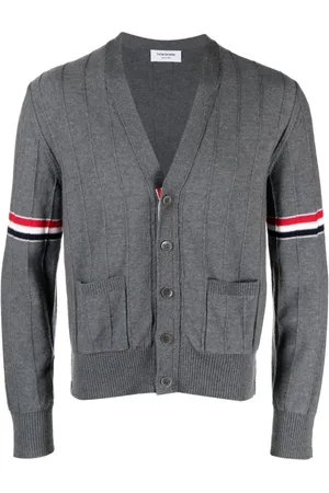 Thom Browne Cardigans, male, , Size: XL Stylish Sweaters Collection