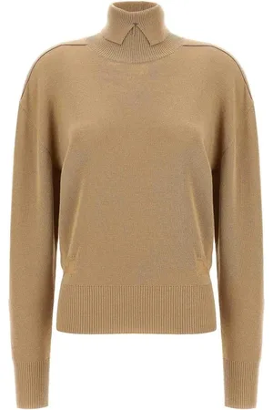 Burberry Turtlenecks, female, , Size: S Sweater with Equestrian Knight Motif