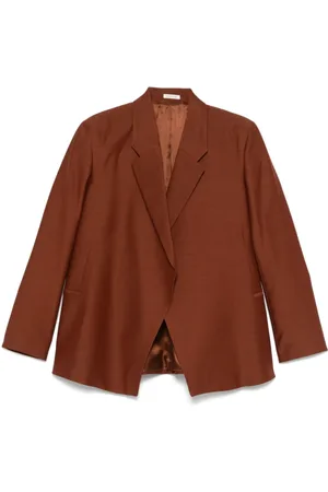 BITE Blazers, female, , Size: S Rust Wool Silk Blazer Jacket