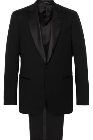 Giorgio Armani Single Breasted Suits, male, , Size: XL Wool Suit
