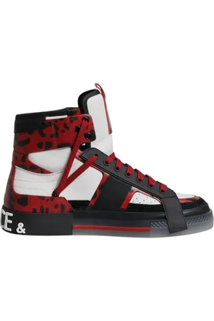 Dolce & Gabbana Sneakers, male, , Size: 7 US Leather High Top Sneakers