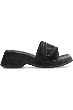 Diesel Heeled Mules, female, , Size: 11 US D Sa-Oval D PF wedge slides