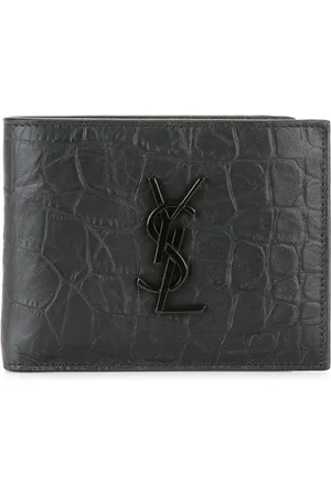 Saint Laurent Wallets & Cardholders, male, , Size: ONE SIZE Crocodile Leather Wallet
