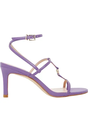 Twin-Set High Heel Sandals, female, , Size: 6 US Amethyst Sandals with Metal Logo Insert