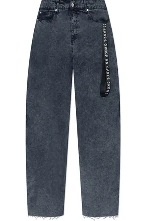 44 Label Group Straight Jeans, male, , Size: XL Logo trousers