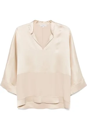 ANTONELLI Blouses, female, , Size: XL Color-Block V-Neck T-shirts and Polos