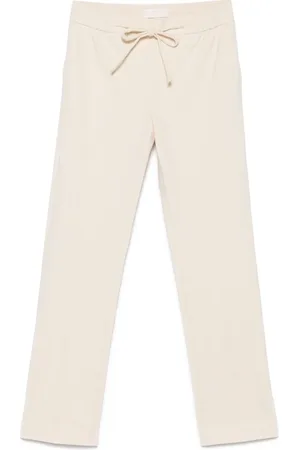 Circolo Slim-fit Trousers, female, , Size: XL White Drawstring Trousers with Pockets