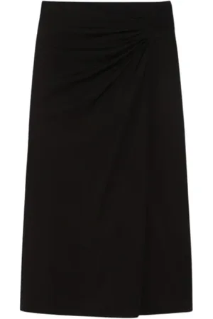 Max Mara Midi Skirts, female, , Size: XS Jersey lounguette with draping