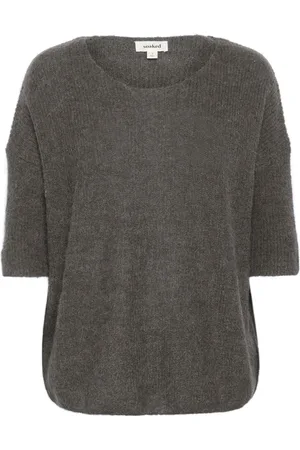 Soaked in Luxury Round-neck Knitwear, female, , Size: XL Dark Knit Jumper