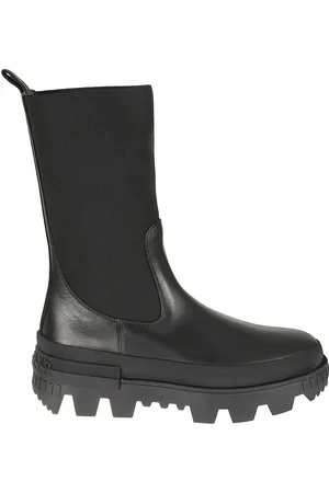 Moncler Chelsea Boots, female, , Size: 8 US Leather Logo Boots