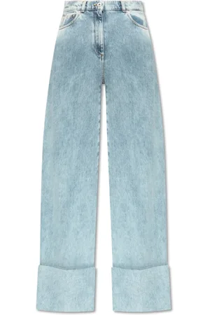 Lanvin Wide Jeans, female, , Size: S Jeans with Rolled-Up Legs