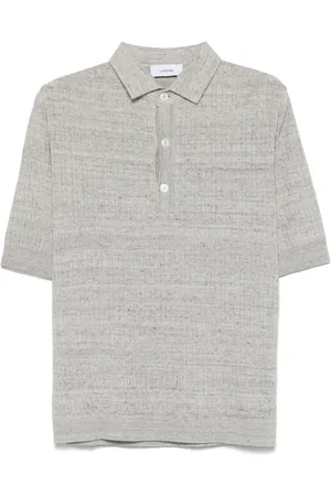 LARDINI Polo Shirts, male, , Size: M Heather Grey Polo Shirt