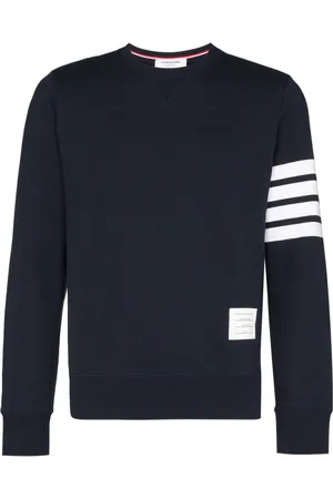Thom Browne Sweatshirts, male, , Size: M Classic Sweatshirt IN Classic Loopback 4 BAR