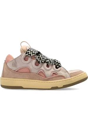 Lanvin Sneakers, female, , Size: 6 US Lace-Up Sneakers with Debossed Logo