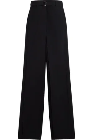 Lanvin Wide Trousers, female, , Size: M Stylish Pocketed Button-Fastening Trousers