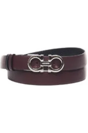 Salvatore Ferragamo Belts, female, , Size: 100 CM & Black Leather Gancini Belt