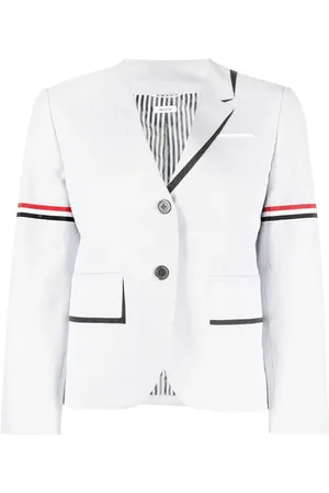 Thom Browne Blazers, female, , Size: XS Trompe L`oeil Striped Blazer