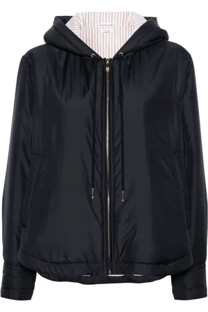 Thom Browne Winter Jackets, female, , Size: XS Waterproof Hooded Jacket