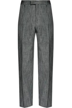 Salvatore Ferragamo Straight Trousers, male, , Size: M Creased Tailored Trousers