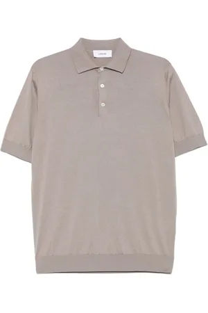 LARDINI Polo Shirts, male, , Size: S Cotton Polo Shirt with Buttons