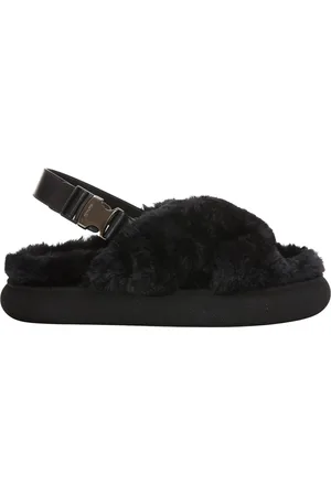 Moncler Flat Sandals, female, , Size: 6 US Solarisse Faux-Fur Flat Sandals