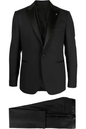 TAGLIATORE Single Breasted Suits, male, , Size: XL Gabardine Formal Suit
