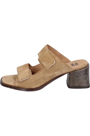 Moma Heeled Mules, female, , Size: 7 US Suede Heeled Mules