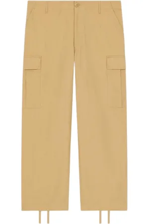 Kenzo Cropped Trousers, male, , Size: 4XS Camel Cargo Pants - Vintage Style