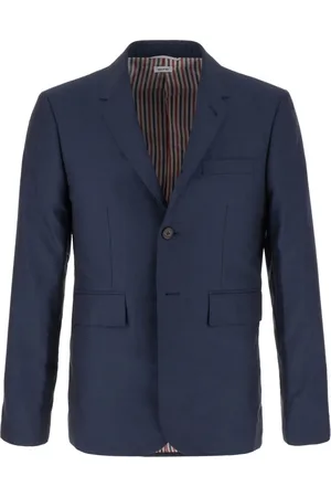 Thom Browne Blazers, male, , Size: L Single-Breasted Long Sleeved Blazer