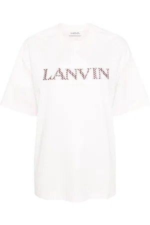 Lanvin T-Shirts, female, , Size: M T-shirt with Logo Patches
