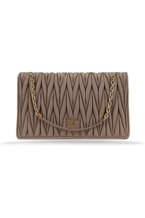 Miu Miu Cross Body Bags, female, , Size: ONE SIZE Shoulder Bag Magnetic Button Leather