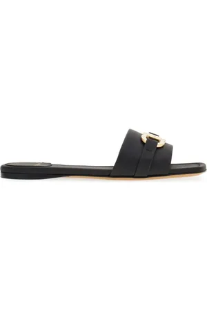 Salvatore Ferragamo Sliders, female, , Size: 5 1/2 US Gancini Leah Sandals