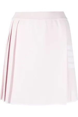Thom Browne Short Skirts, female, , Size: XS 4-Bar Pleated Miniskirt
