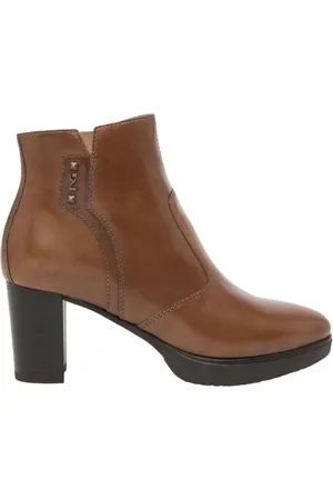 Nero Giardini Heeled Boots, female, , Size: 7 US Casual Camel Leather Boot