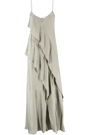 ANTONELLI Maxi Dresses, female, , Size: M Flounced Long Dress with Thin Straps