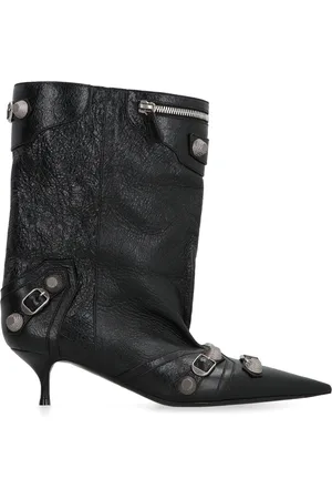 Balenciaga Heeled Boots, female, , Size: 6 US Studded Leather Ankle Boots