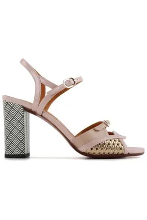 Chie Mihara High Heel Sandals, female, , Size: 7 US Leather Sandal with Buckle Closure