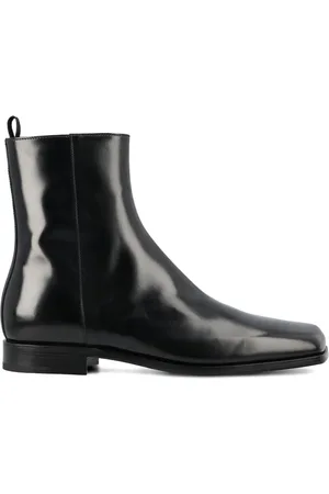 Prada Ankle Boots, male, , Size: 7 US Brushed Leather Ankle Boots