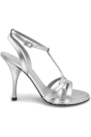 ROBERTO FESTA High Heel Sandals, female, , Size: 6 US Silver Leather Sandal Made in Italy