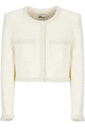 Self-Portrait Light Jackets, female, , Size: M Beaded Cropped Jacket
