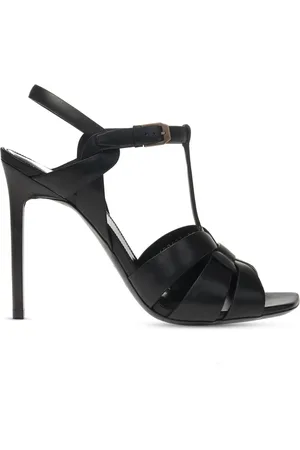 Saint Laurent High Heel Sandals, female, , Size: 6 US Leather Tribute Sandals for Women