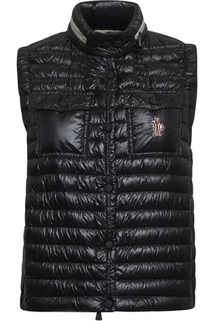 Moncler Vests, female, , Size: S Quilted Coat with Detachable Hood