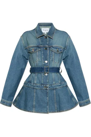 Alaïa Denim Jackets, female, , Size: S Denim jacket with belt