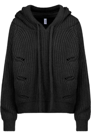 Bomboogie V-neck Knitwear, female, , Size: L Cozy Hooded Tricot Sweater